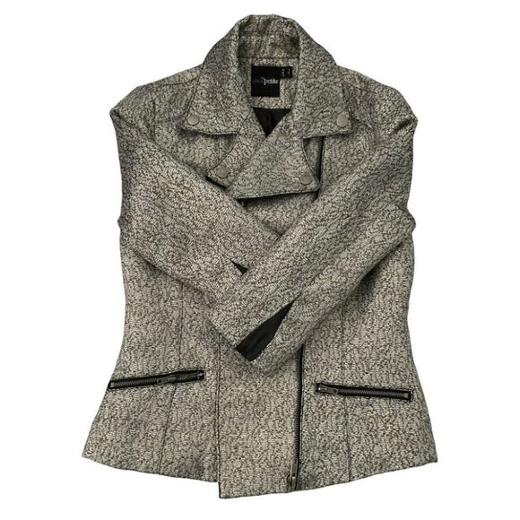 ASOS  Petite Metallic Blazer Zipper Blazer with front zip pockets - Picture 1 of 9